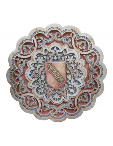 Large Plasterwork Shield in Colour