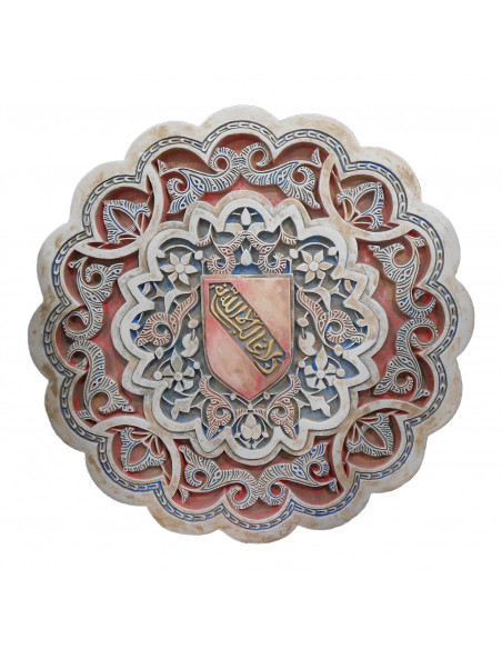 Large Plasterwork Shield in Colour