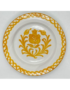 Large Ceramic plate - Yellow Fajalauza design