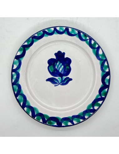 20cm Ceramic Plate - Classic Blue and...