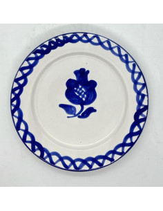 Medium Ceramic plate - Blue Fajalauza design