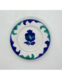 15cm Ceramic plate - Blue and Green Fajalauza design