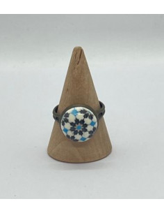 Small adjustable brass ring - The Mosaic Collection