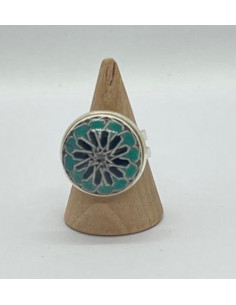 Large adjustable brass ring - The Mosaic Collection