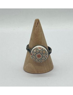 Small adjustable brass ring - The Mosaic Collection