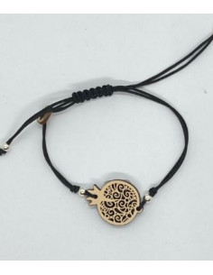 Wooden macramé design pendant bracelet - The Granada...