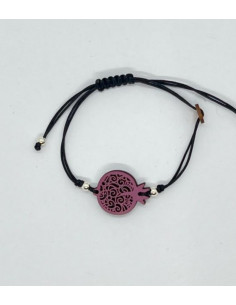 Wooden macramé design pendant bracelet - The Granada...
