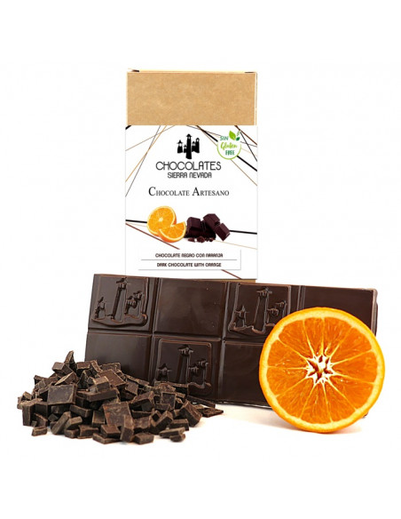 Dark chocolate bar - 70% Cacao and Orange