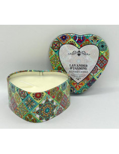Vela aromática corazón- Lavanda y jazmín