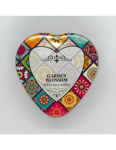 Vela aromática corazón-  Flor de jardín 2