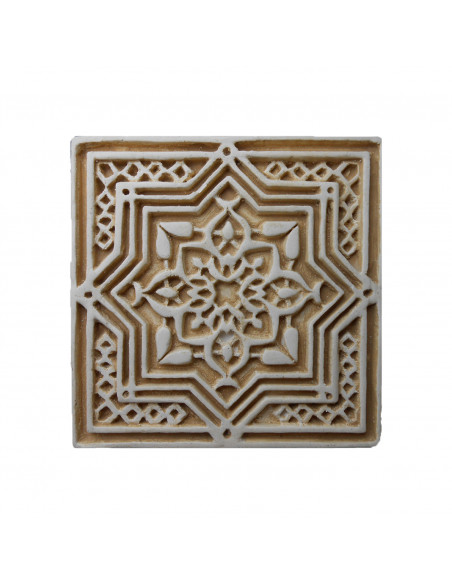 Small Vegetal Plasterwork Quadrant