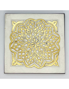 Yesería Medallón Pequeño Estuco-Oro