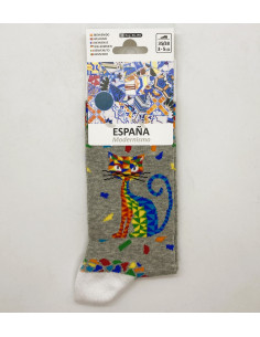 Calcetines gato modernismo