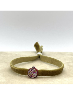 Pulsera abalorio / charm de Granada en Plata