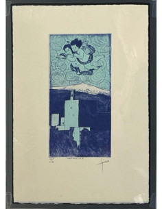 Lámina grabado - Torre de la Vela (Ángeles)