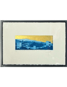 Lámina grabado -  Alhambra desde el Carmen de la Victoria II