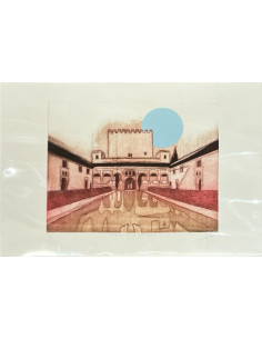 Lámina grabado - Patio de Arrayanes
