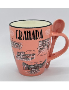 copy of Mug con cuchara- Azulejos