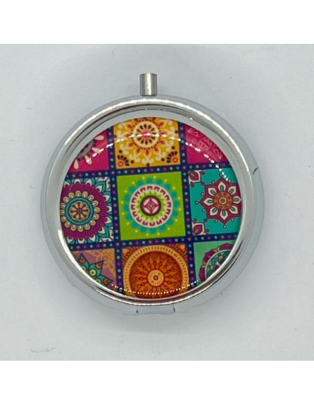 Metal Pill Box - Alhambra Mosaics