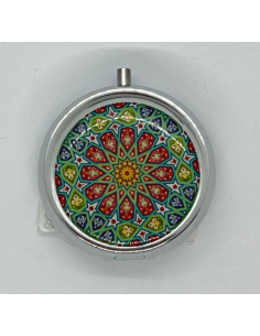 Metal Pill Box - Alhambra Mosaics