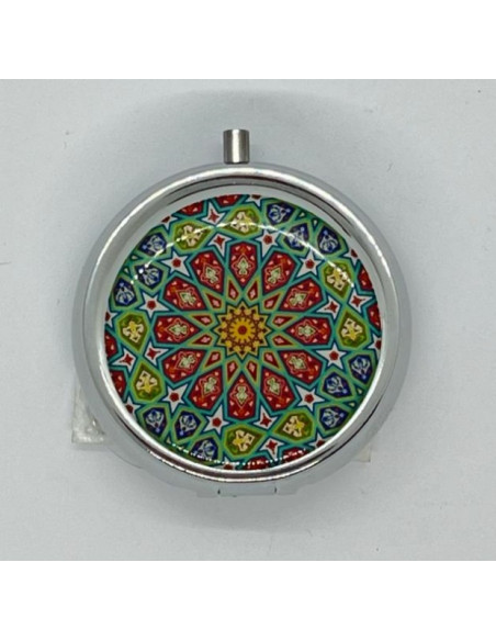 Metal Pill Box - Alhambra Mosaics