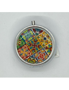 Metal Pill Box - Alhambra Mosaics