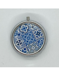 Metal Pill Box - Alhambra Mosaics