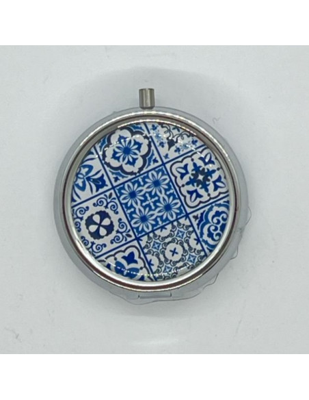 Metal Pill Box - Alhambra Mosaics