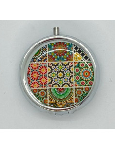 Metal Pill Box - Alhambra Mosaics