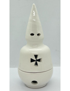 Nazarene penitent ceramic candle holder - White