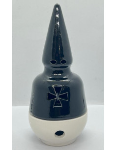 Nazarene penitent ceramic candle holder - Navy