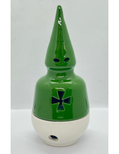 Nazarene penitent ceramic candle holder - Green