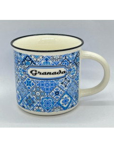 Taza recta cerámica 8,5cm- Mosaico Alhambra