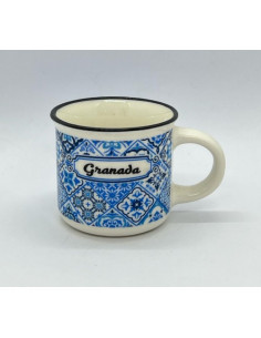 Porcelain espresso coffee cup - Mosaics of the Alhambra...