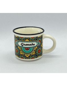Porcelain espresso coffee cup - Mosaics of the Alhambra...