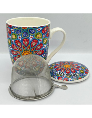 Porcelain tea cup with filter and lid...