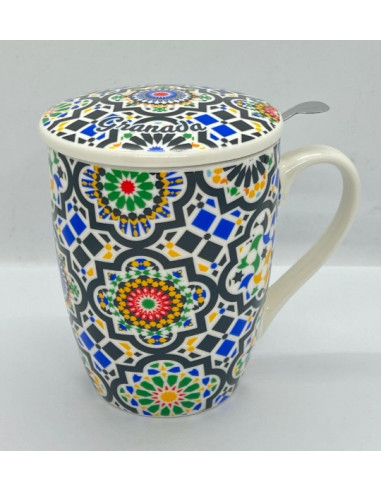 Porcelain tea cup with filter and lid...