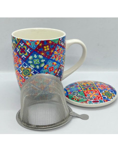 Porcelain tea cup with filter and lid - Mosaics of the... 2