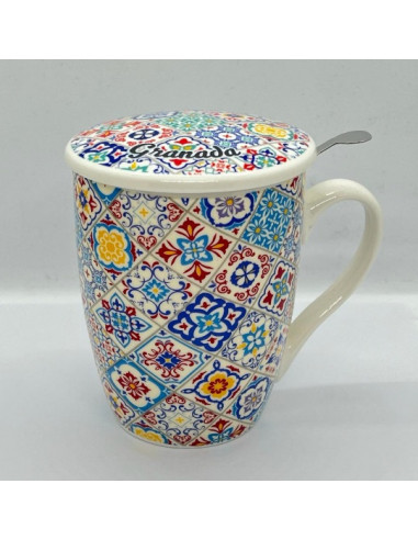 Porcelain tea cup with filter and lid...