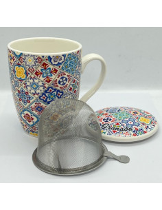 Porcelain tea cup with filter and lid - Mosaics of the... 2