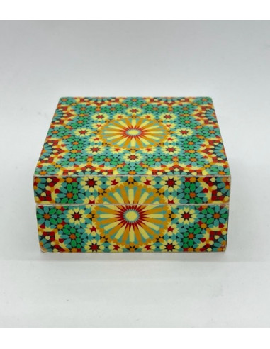 Caja cuadrada pequeña- Mosaicos Alhambra
