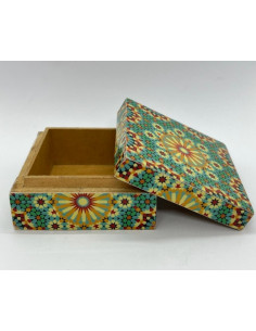 Small square Taracea design wooden box - The Mosaics of... 2