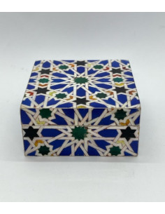 Small square Taracea design wooden box - The Mosaics of...