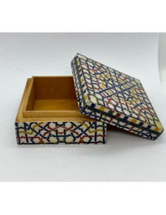 Small square Taracea design wooden box - The Mosaics of... 2