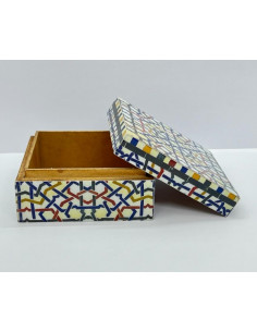 Large square Taracea design wooden box - The Mosaics of... 2