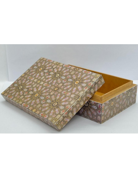 Rectangular Taracea design wooden box - The Mosaics of the Alhambra