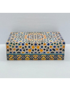 Rectangular Taracea design wooden box - The Mosaics of...
