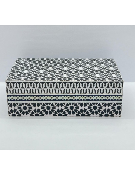 Rectangular Taracea design wooden box - The Mosaics of the Alhambra