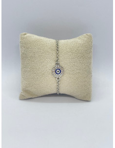 Evil eye pendant bracelet