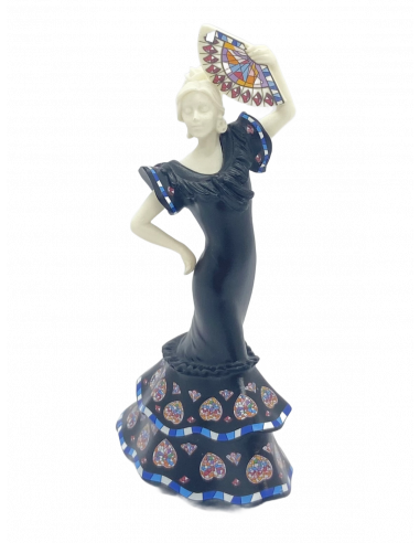 Small Flamenco dancer with fan - Blue...